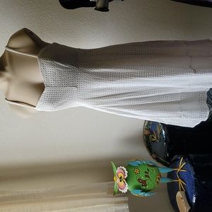 Allen B. Dress Eyelet lined Medium White Dress